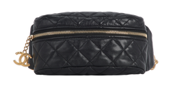 Quilted CC Waist Bag, Lambskin, Black, 28225343(2019), 3*